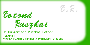 botond ruszkai business card